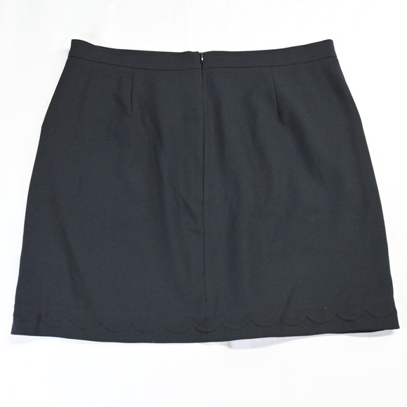 Banana Republic 14 Black Scalloped Stretch Womens‎ Straight Pencil Skirt - Picture 5 of 8